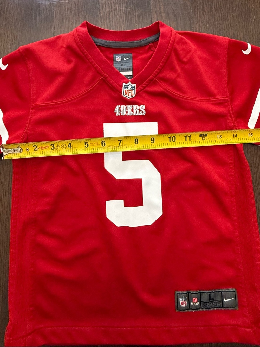 Nike Kids Trey Lance San Francisco 49ers Red N FL Jersey #5 youth large - Picture 7 of 7